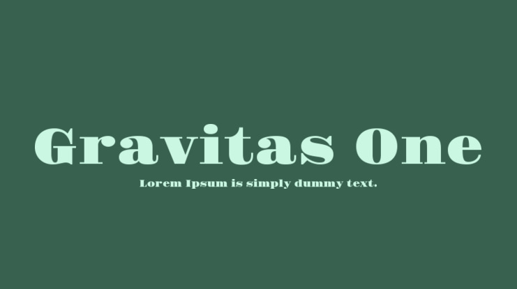 Gravitas One Font