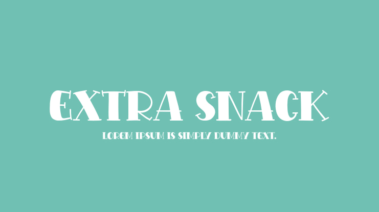 Extra Snack Font
