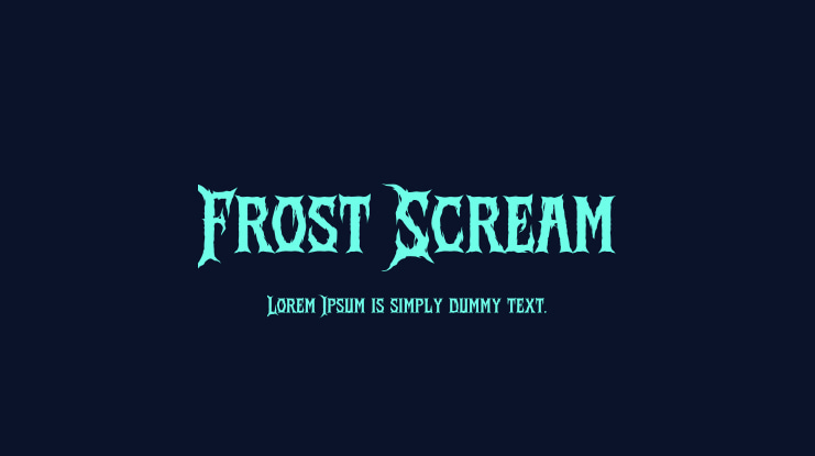 Frost Scream Font