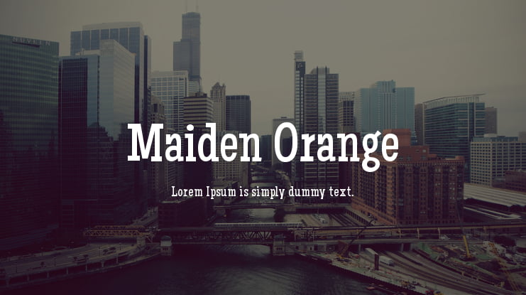 Maiden Orange Font Family