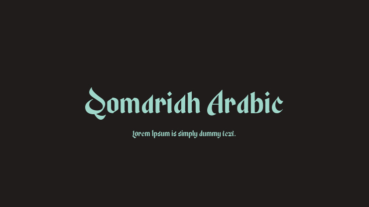 Qomariah Arabic Font