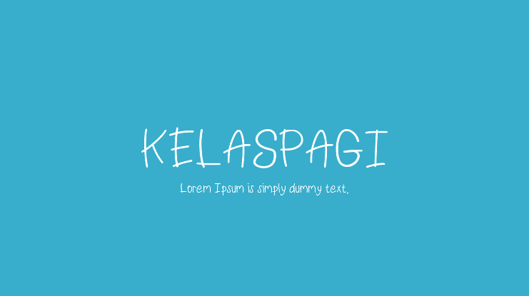 KELASPAGI Font