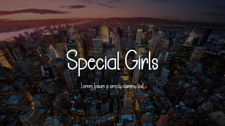 Special Girls Font