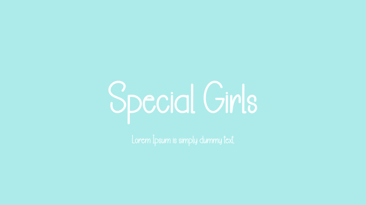 Special Girls Font