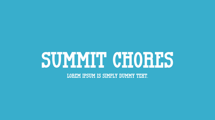 Summit Chores Font