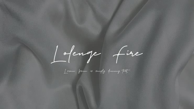 Lolenge Fire Font