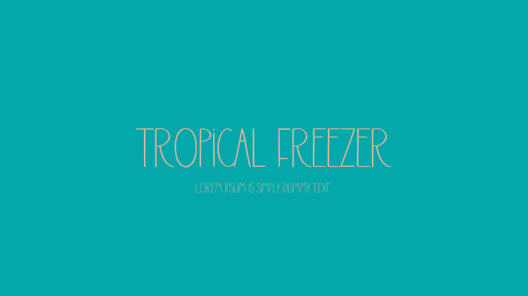 Tropical Freezer Font