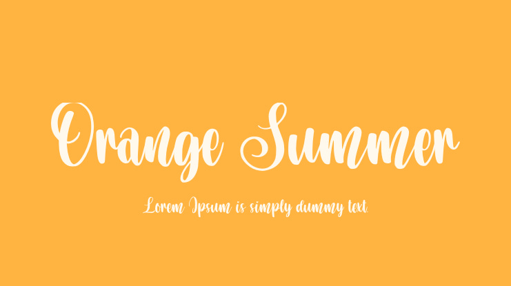 Orange Summer Font