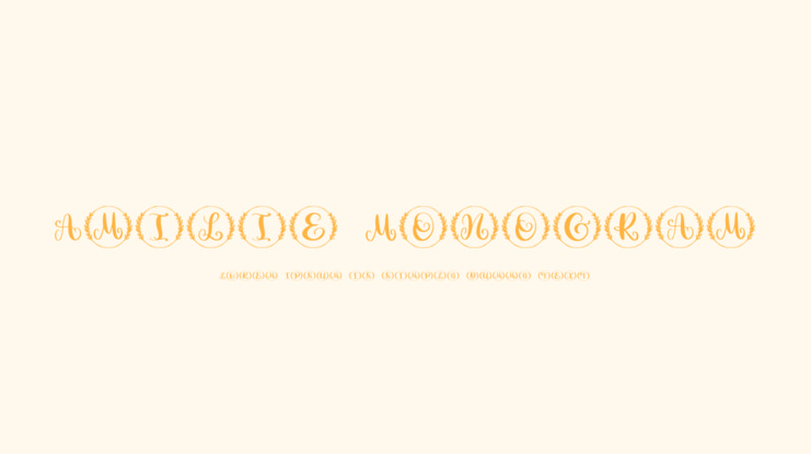 Amilie Monogram Font
