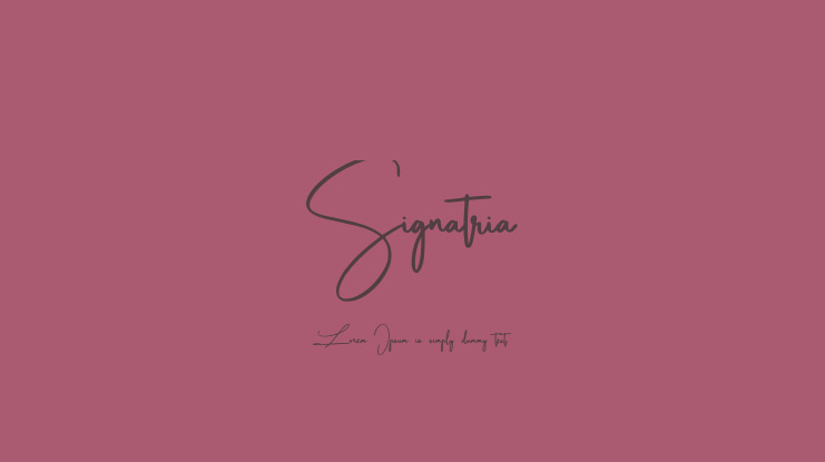 Signatria Font