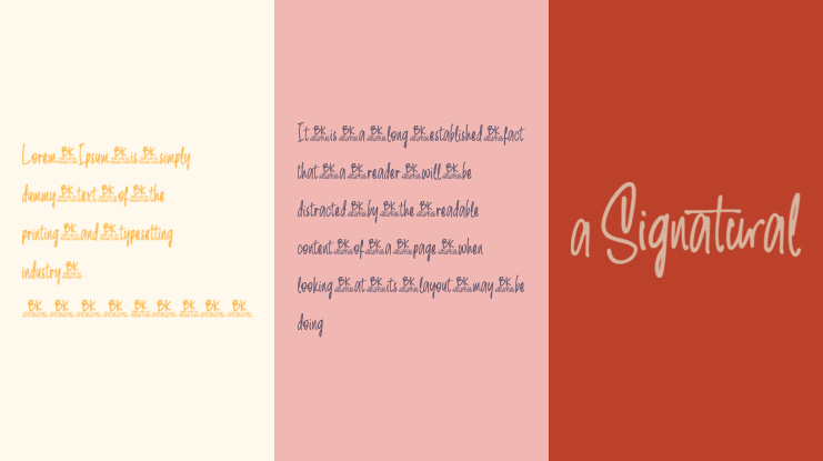BKR Signatural Font