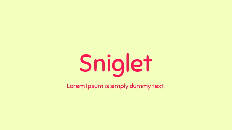 Sniglet Font Family