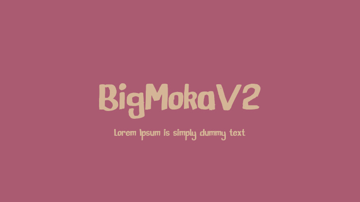 BigMokaV2 Font