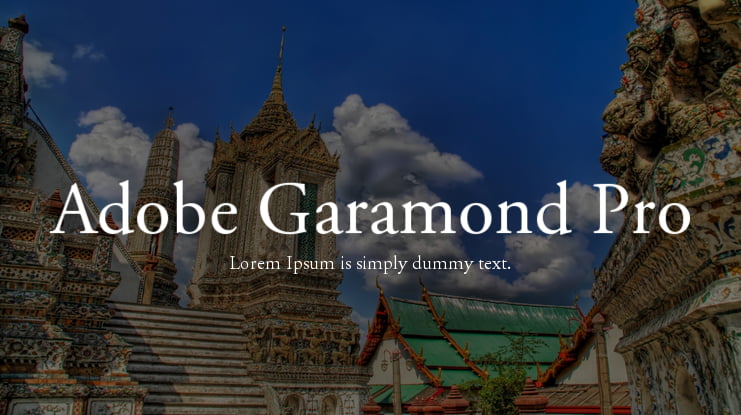 Adobe Garamond Pro Font Family