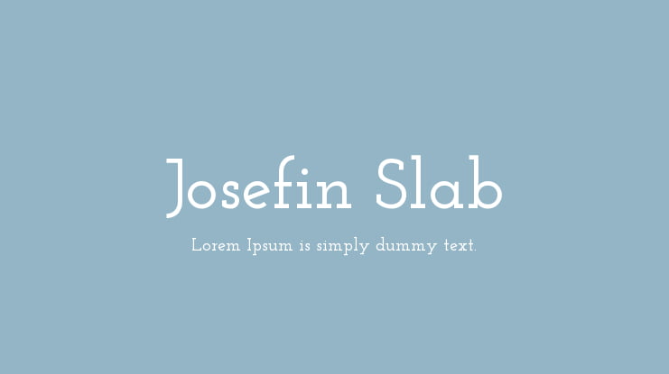 Josefin Slab Font Family