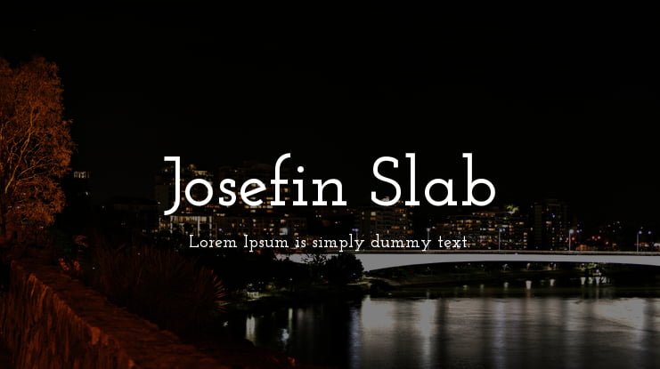 Josefin Slab Font Family