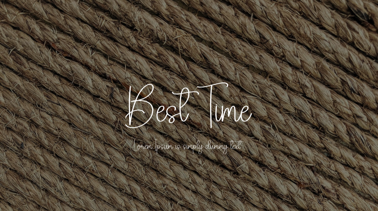 Best Time Font