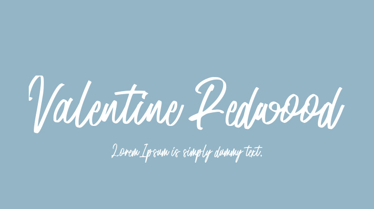 Valentine Redwood Font