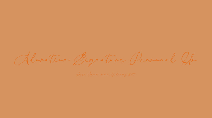 Adoration Signature Personal Us Font