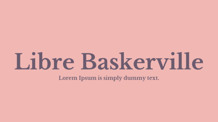 Libre Baskerville Font Family