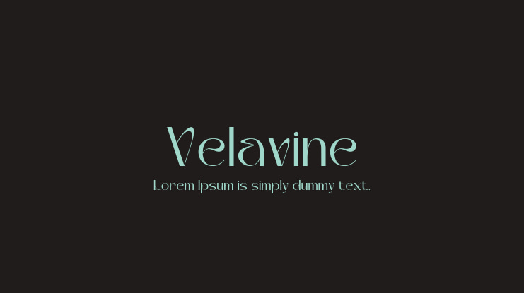 Velavine Font