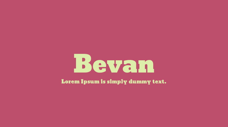 Bevan Font Family