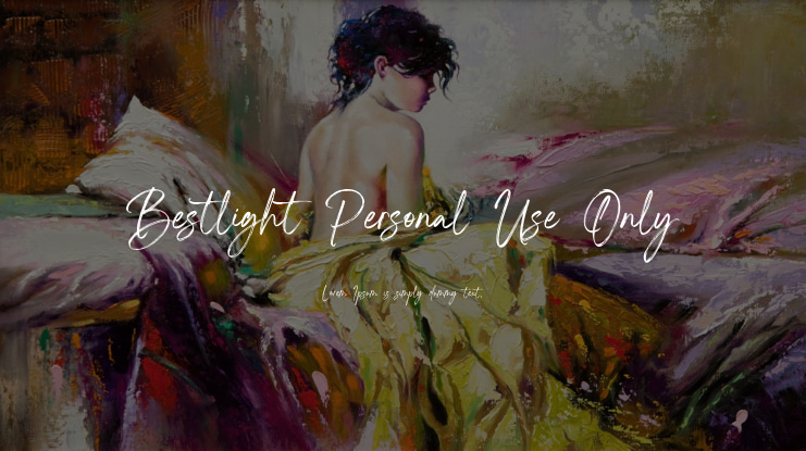 Bestlight Personal Use Only Font