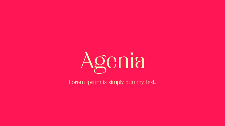 Agenia Font Family