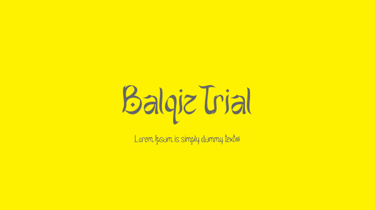 Balqiz Trial Font