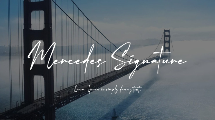 Mercedes Signature Font