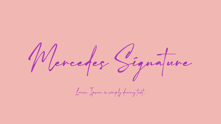Mercedes Signature Font