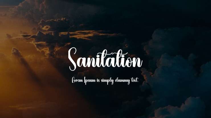 Sanitation Font