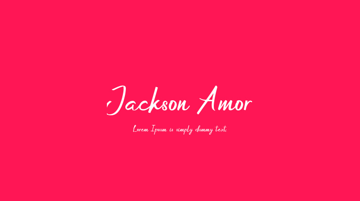 Jackson Amor Font