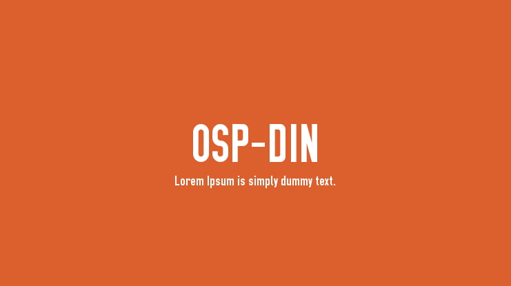 OSP-DIN Font