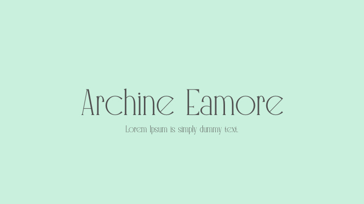 Archine Eamore Font