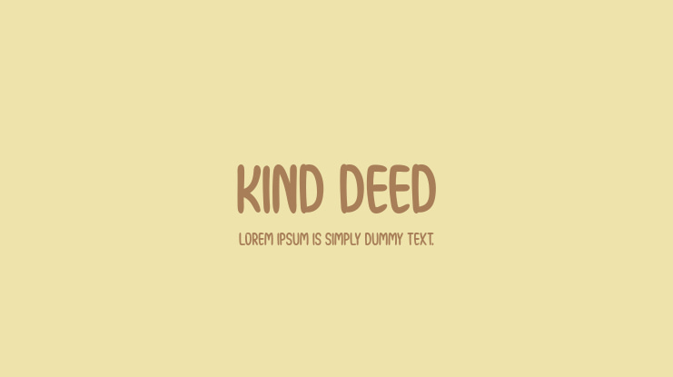 Kind Deed Font
