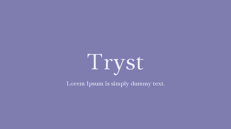 Tryst Font