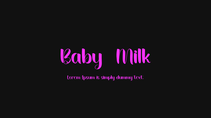 Baby  Milk Font