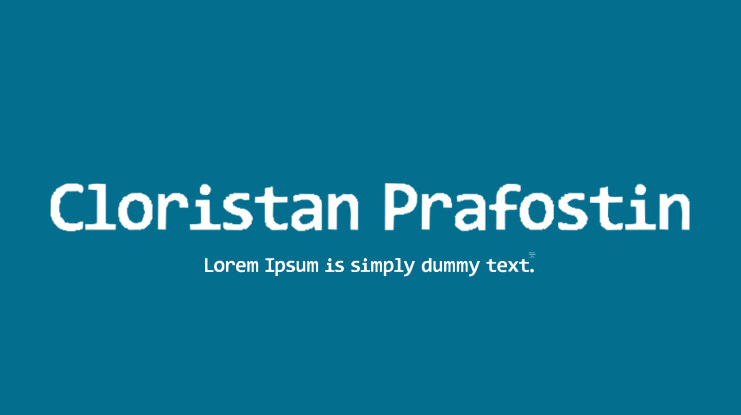 Cloristan Prafostin Font
