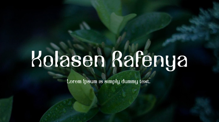 Kolasen Rafenya Font