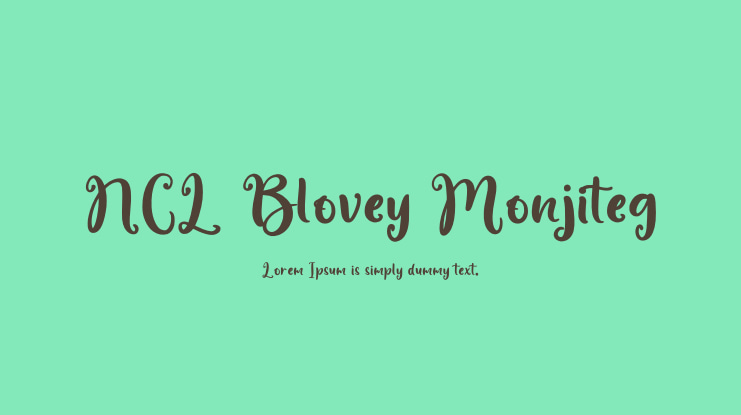 NCL Blovey Monjiteg Font