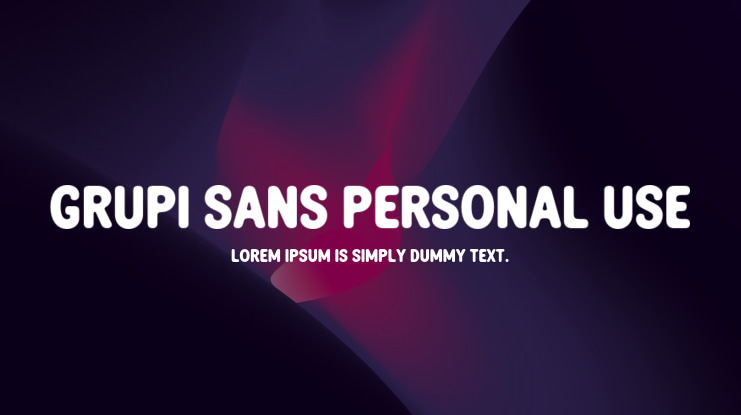 Grupi Sans Personal Use Font