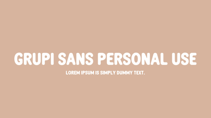 Grupi Sans Personal Use Font