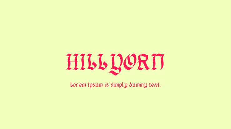 HILLYORN Font Family