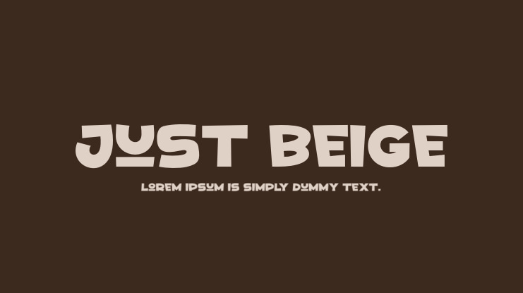 Just Beige Font