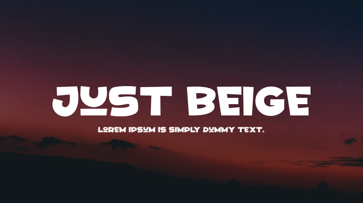 Just Beige Font