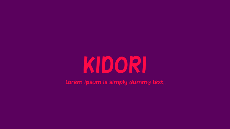 KIDORI Font