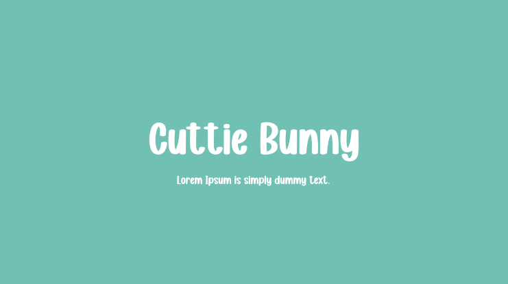 Cuttie Bunny Font