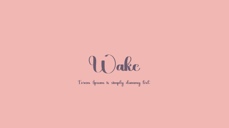 Wake Font