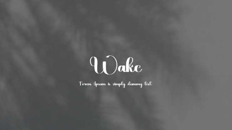 Wake Font